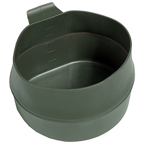 Wildo Fold-A-Cup Small OD Olive Colour – Foldable, BPA-Free TPR Camping Cup, Lightweight, Made in Sweden – Original & Compact Portable Drinkware
