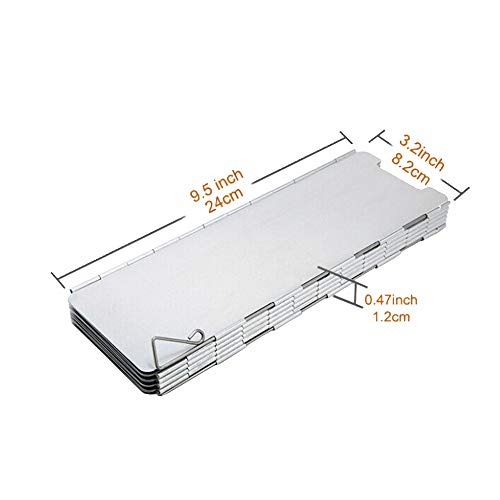 Etopar 8/9/10/12 Plate Foldable Burner Windshield Outdoor Camping Cooker Picnic BBQ Cooking Gas Stove Wind Screen - color: 8 Plate