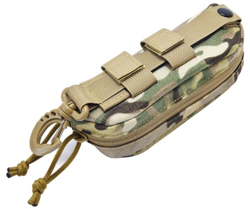 Tactical MOLLE Protective Eyeglass Case Military Sunglasses Storage Box - color: camo