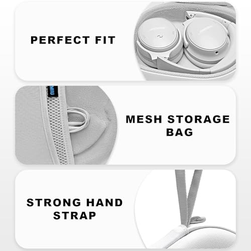 Hard Case for Bose QuietComfort, QC, QC 45 Headphone, White | Compatible with Bose QC Ultra, QC 35, QC 35 II, QC45 SE, QC SE Over Ear Noise Cancelling Headphones, Travel Storage Bag - color: White