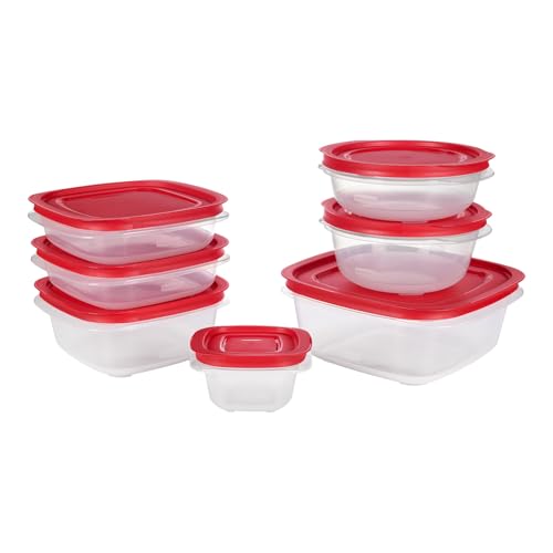 Rubbermaid EasyStore Square and Round Containers, 14-Piece Set, Food Storage Containers, Food Storage Containers with Lids - size: 14-Piece