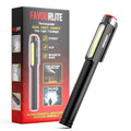 Favourlite Rechargeable Pen Light with Magnetic Clip | 800 Lumens LED Pen Flashlight，6 Modes COB Work Light , Dimmable Pocket Flashlight for Mechanic & Car Repair - size: 5.39in