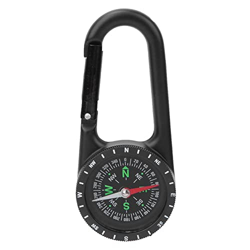 Carabiner Clip On Compass Hiking,Mini Compass,DC40T Zinc Alloy Portable Carabiner Compass with Graduated Ring Outdoor Hiking Camping Navigation Tools