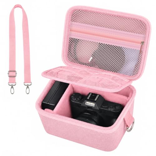 Comecase Large Travel 4K Vlogging Camera Case for Duluvulu/for AUREAPIX | Outdoor Camera Holder with 2 Dividers and Mesh Pocket, for Vloggers and Content Creators, Trip Ready, Full Pink - Case Only - color: Full Pink, size: L