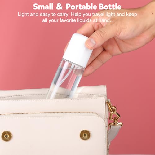 Bynccea Small Spray Bottle Travel Size 3.4oz/100ml Plastic Mini Bottle Set - Fine Mist Mini Empty Spray Bottles - Refillable Spray Bottles for Cleaning Solutions, Perfume, Liquid Cosmetics - color: Blue&Green