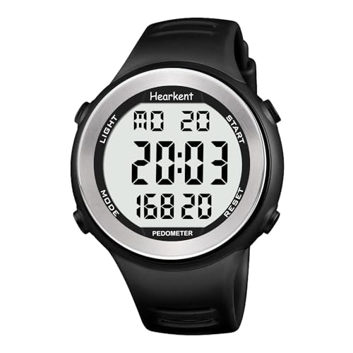 Hearkent 50M Waterproof Pedometer Watch No APP Fitness Tracker Watch - color: Black