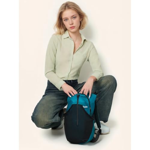 Ultra Lightweight Foldable Backpack,Water Resistant Small Packable Hiking Daypack Outdoor Camping Travel Bag - color: Green, size: 15L