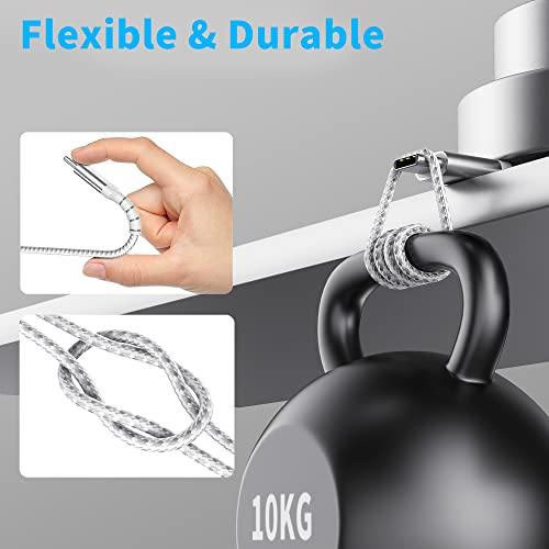 ULIFTUS 6FT USB C Charging Cable, 3-Pack Braided USB A to USB C Cable Fast Charging Type C Cord Compatible with Apple iPhone 15 Pro/Max, New iPad Pro/Air USB C Charger Cable 2m - size: 6 Feet