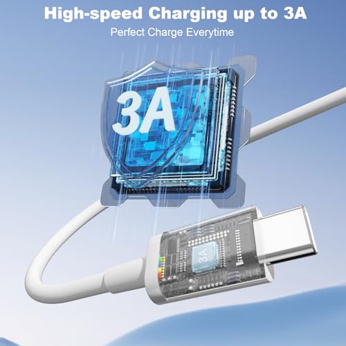 Car Carplay Cable for iPhone 17 Pro Max/Air/16/15 Pro Max/Plus/16e Cables,2Pack USB A to USB C for iPhone USB C Cord,USB C Cable for iPad Pro/iPad Air Android Charger Cord Type-C Charging Cable 3FT - color: White, size: 3FT