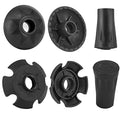 Walking Stick Tips, Trekking Pole Accessories Rubber Tips, Set of 6 Snow Support Mud Support Replacement for Hiking Poles for All Common Trekking Poles, Hiking Sticks, Walking Poles