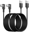 SUNGUY Right Angle USB C Cable 10FT, 10-Pack 3A Fast Charging 90 Degree USB 2.0 Data Sync Cable Compatible with Galaxy S21 S20 S10 S9 S8 Plus, Note 20 10, LG V50 V40, PS5 Controller - color: Black, size: 10FT