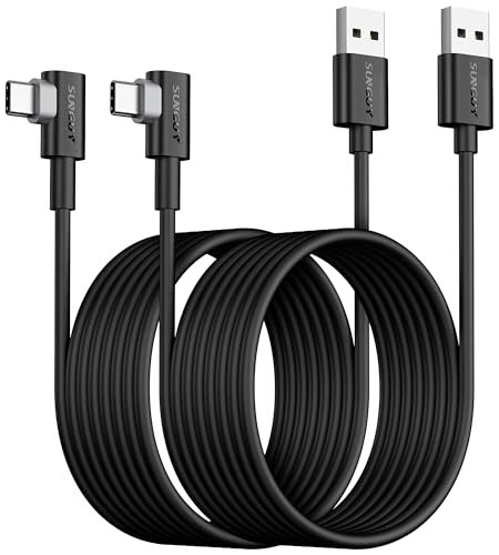SUNGUY Right Angle USB C Cable 10FT, 10-Pack 3A Fast Charging 90 Degree USB 2.0 Data Sync Cable Compatible with Galaxy S21 S20 S10 S9 S8 Plus, Note 20 10, LG V50 V40, PS5 Controller - color: Black, size: 10FT
