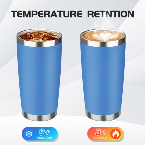 StarSpeed 20oz Stainless Steel Travel Coffee Tumbler,Light Blue - color: Light Blue