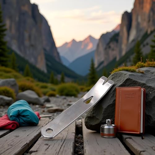 Mini Stainless Steel Pocket Pry Bar Crowbar Multifunction EDC Tool for Bushcraft and Survival