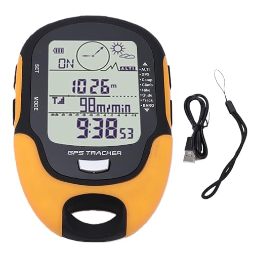 RiToEasysports Digital Altimeter, ABS Multifunction Altimeter Barometer with Compass, Dual Positioning, 16 Direction Navigation, 24H Tracking for Hiking Camping Outdoor Use