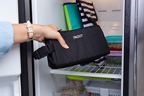 PackIt Freezable Snack Box, Black - color: Black