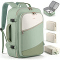 HOTOR Travel Backpack Women, 3 Packing Cubes Carry on Luggage - color: Green, size: 18.5" x 13.0" x 8.3"