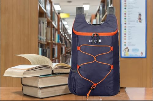 levayhill 16L Foldable Hiking Backpack,Small Packable Daypack,Dark Blue | Lightweight ,Outdoor Collapsible Rucksack,Ultralight Folding Back Pack, Water Repellent, Men Women Travel Gym, Easy Carry-on - color: Dark Blue