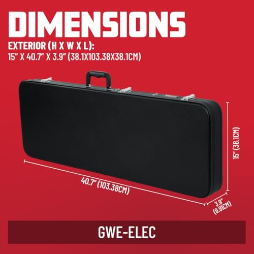 Gator Cases Hard-Shell Wood Case for Standard Electric Guitars, Fits Fender Strat/Tele Style (GWE-ELEC) - style: Electric