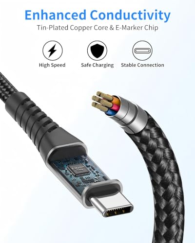USB C to USB C Cable 3FT, 2 Pack 60W/3A USB C to C Fast Charging Cord | USBC to USBC Cable 3FT for iPhone 17 16 15 Pro Max, MacBook , Samsung Galaxy S25 S24 S23 Ultra, Type C to Type C Cable - size: 3 Feet, style: USB C to USB C
