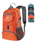 WATERFLY Small Lightweight Packable Backpack: 20l Hiking Daypack Man Woman | 20L,Recycled nylon material,Multi-compartment storage,Water-resistant,Everyday carry,Ultra Light Foldable Travel Day Pack - color: Orange
