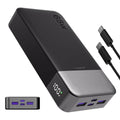 JUOVI 65W Portable Charger for Laptop Power Bank 20000mAh - color: Black