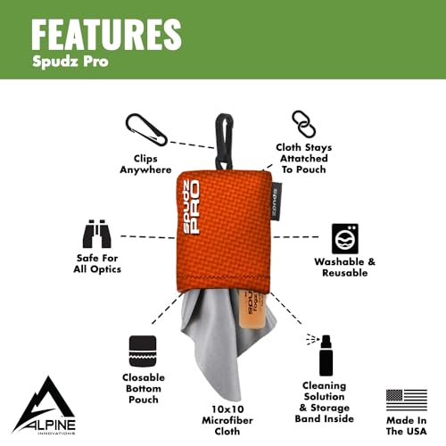 SPUDZ Pro | 10" x 10" Microfiber Cloth Screen & Lens Cleaner w/ 4ml Bottle | - color: Stealth Shadow W/ Bottle of Fogzoff