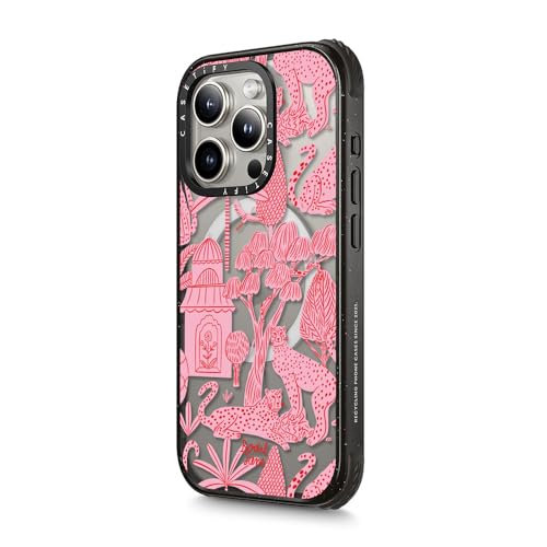 CASETiFY for iPhone 15 Pro Case - Ultra Impact Compatible with MagSafe | Strong Slim | 11.5 ft. 5X Militray Grade Drop Protection | Cheetah Paradise Pink | Black - color: Cheetah Paradise Pink, size: Iphone 15 Pro (6.1")