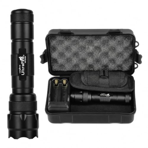 ULTRAFIRE 1000 LM Single Mode Tactical Flashlight with Holster for Police | Nighttime law enforcement, security patrols, and outdoor hiking
