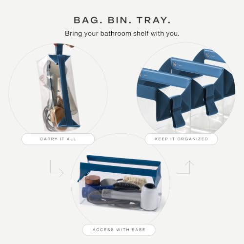 Cadence Parcel - Clear Travel Kit with Zipperless Magnetic Closure - Cove, Extra Large - Durable, Leak-Resistant and TSA Approved Toiletry Bag - Modular Organization - Recycled TPU (4 Qt) - color: Cove, size: Extra Large