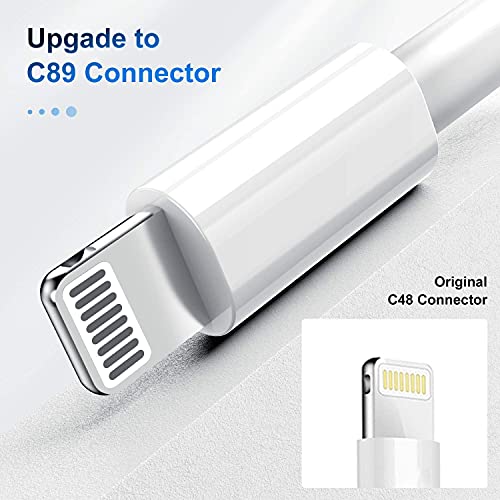 3 Pack Apple MFi Certified iPhone Charger Cable 10ft, Lightning to USB Cord, 2.4A Fast Charging,Apple Phone Long Chargers for iPhone 12/11/11Pro/11Max/ X/XS/XR/XS Max/8/7/6 - color: White, size: 10 ft