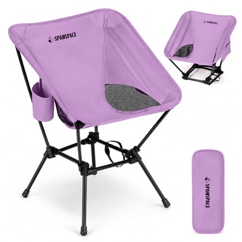 Purple Ultralight Camping Chair for Adults, 350 lb Capacity - color: Purple