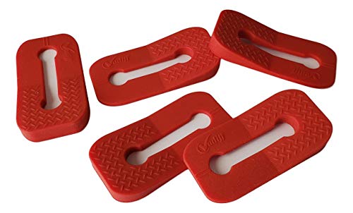 Mom's Choice Award Stove Knob Locks | 5-Pack Silicone Child Safety Lock Set | Safe, Sturdy & Heat-Resistant | Fits Small, Medium, Large Push Turn Knobs to Prevent Accidental Use - Red - color: Red