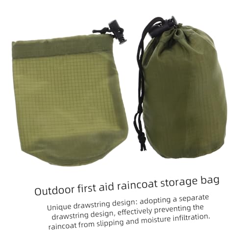 Holibanna Raincoat Storage Bag Waterproof Drawstring Travel Pouch for Emergency Raincoat Storage Compact Compression Sack for Camping Hiking Backpacking Home and Outdoor Organization