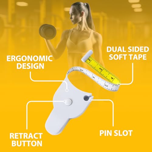 Perfect Body Tape Measure - 80 Inch Automatic Telescopic Tape Measure - Retractable Measuring Tape for Body: Waist, Hip, Bust, Arms, and More (White - 80 inch) (Pack of 2) - color: White, size: 80 Inch (Pack of 2)