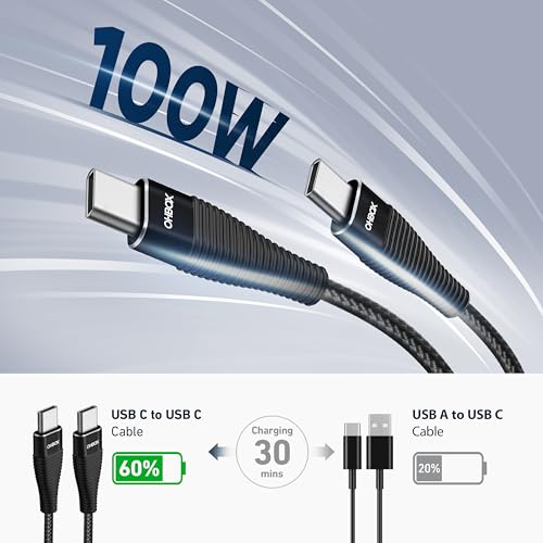 Extra Long USBC Charger 15FT, 100W USB-C to USB-C Cable Fast Charging Cord | Durable Apple USB C Cable for iPhone 17 16 15, iPad Pro, Air, Mini, MacBook Pro, Air, Samsung S26, Pixel 10 Pro XL, 8a, 10a - color: Gray Black, size: 15 FT - 1 Pack, style: USB