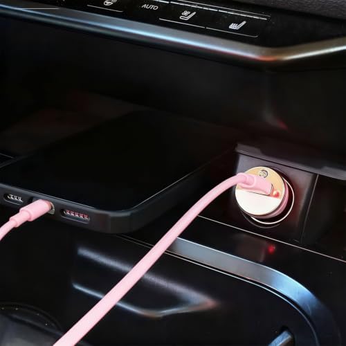 3.3FT Pink Cute iPhone 17/16/15 Car Carplay Cable, for iPad 10th/11 Gen | for iPhone 17/16/15 Pro Max,17E/16E/Plus, USB A to USB C Cable for iPad 10th/11 Gen,iPad Pro 12.9,Air 5th/4th Charging Cable - color: Pink, size: 3.3FT, style: USB A to USB C (for 1
