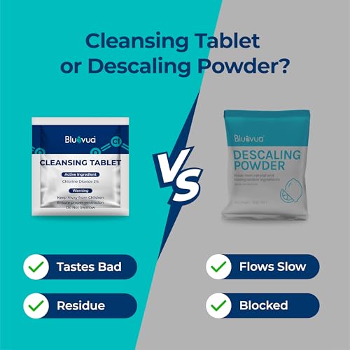 Bluevua Cleansing Tablet 20-Pack, Compatible with Countertop RO Systems