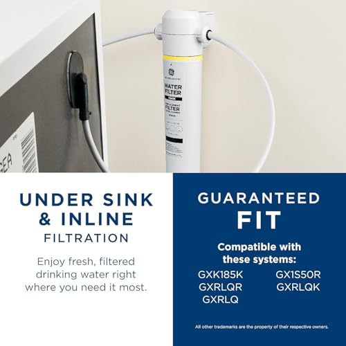 GE Under Sink Water Filter Replacement, Reduces Sediment, Rust & Other Impurities from Water, Easy Install, Fits GXRLQK Filtration System, Replace Every 6 Months, FQK1K - size: 1 Count (Pack of 1), style: FQK1K
