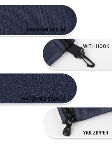 GOX Small Toiletry Bag for Men Bulk Cosmetic Bag Dopp Kit Carry On Zipper Pouch Organization Nylon Small Packing Sack Waterproof (Navy) - color: Navy