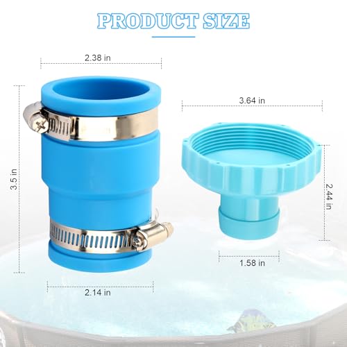 Pool Vacuum Hose Adapter Kit Compatible with Intex Adapter B