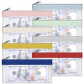 8 Pack Clear Money Envelopes for Cash Money Bag Pouch 7.6x3.7 inch | Waterproof TPU Money Bags With Zipper Cash Bag for Coin Invoice Bills Tools Cosmetics Rceipts School Supplies Gifts,8 Colors - color: 8 colours