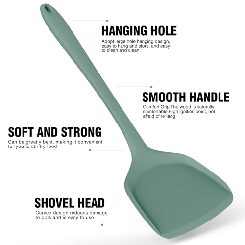AOTHOD Silicone Cooking Utensils Set - 446°F Heat Resistant Silicone Kitchen Utensils,Spatula,Spoon, Kitchen Utensil Sets Gadgets Tools Set for Nonstick Cookware,Dishwasher Safe BPA FREE (Multicolor) - color: Multicolor