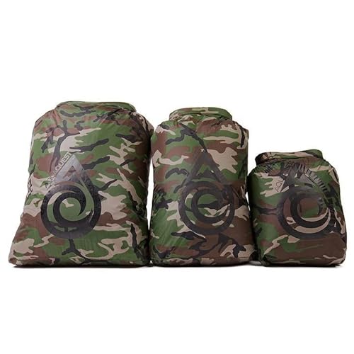 AquaQuest Rogue Dry Bags - 100% Waterproof - 10 + 20 + 30 L, Woodland Camo - color: Woodland Camo, size: 10 + 20 + 30 L