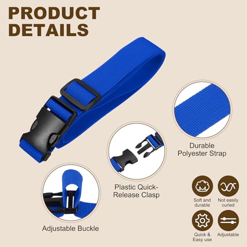 PATIKIL Utility Straps with Quick Release Buckle, (1 Inch x 3 Feet, Blue) (3 Pcs) Adjustable Luggage Polyester Straps Backpack Webbing, Suit for Sleeping Bag/Camping/Hiking - color: Blue, size: 1 Inch x 3 Feet