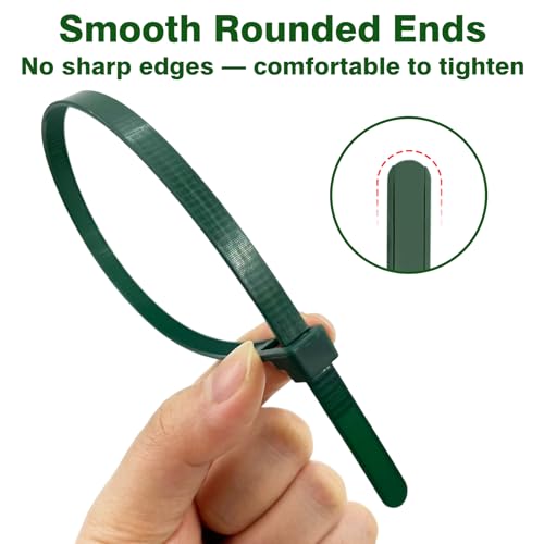 100 Pack Reusable Zip Ties 24 Inch Extra Long Cable Ties Dark Green | Reusable Trigger Release / Industrial Nylon / UV Resistant / Non-Slip Self-Locking / Round Ends No Hurt / Extra Long 24" - size: 24 inch