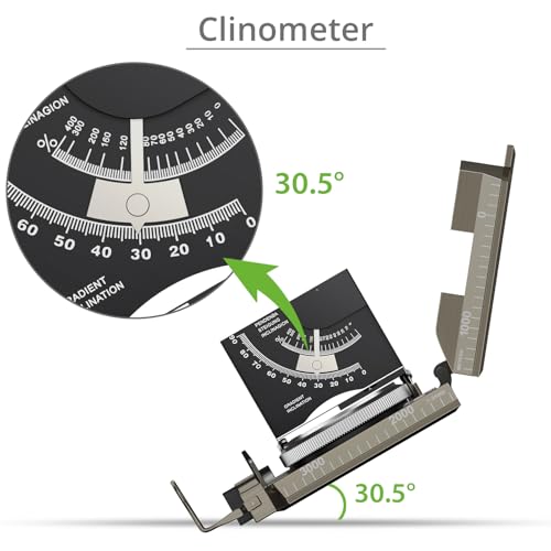 Proster Lensatic Sighting Compass IP65 Waterproof with Clinometer Bag - color: Green Bronze