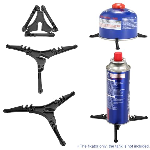 Stabilizer Stand for Camping Stove, Universal Tripod Support Bracket for Gas Bottle, Anti Tipping Outdoor Canister Holder for Hiking, and BBQ