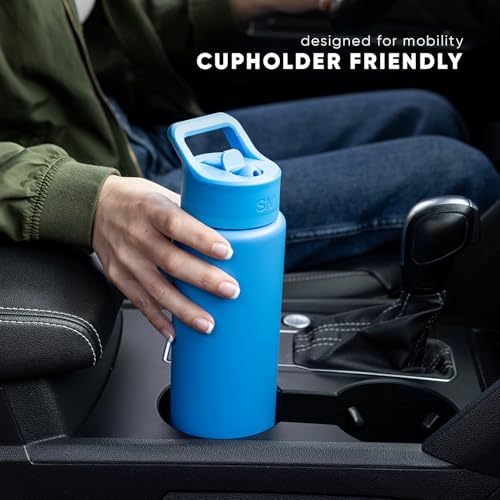 Simple Modern Insulated Water Bottle with Straw | 18oz | Pink - color: -Velvet Pink, style: 18oz