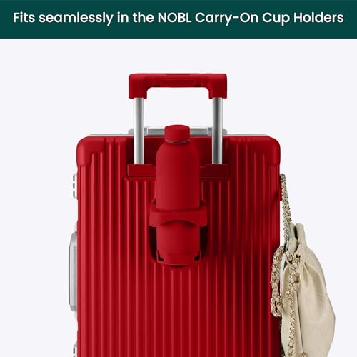 NOBL Stainless Steel Insulated Water Bottle 17 Oz, Leak Proof, Cherry Red | Double Wall Vacuum Insulation Keeps Drinks Cold 24 Hrs, Hot 12 Hrs, 500 Ml Sealed Thermo Bottle Fits Carry-on Cup Holder - color: Cherry Red